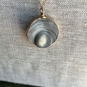 Druzy with gold plated chain handmade in LA